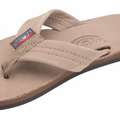 Deals 🎁 Rainbow 🩴 Sandals Rainbow Kid's Premier Leather Dark Brown 1" Strap Flip Flops 😉