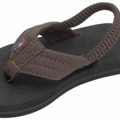 Coupon 👏 Rainbow 🩴 Sandals Rainbow Kid's Grombow Brown Flip Flops 😀