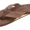 Top 10 ⭐ Rainbow 🩴 Sandals Rainbow 👩 Women's Single Layer Premier Leather 1" Strap Expresso 🔥