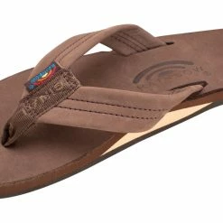 Top 10 ⭐ Rainbow 🩴 Sandals Rainbow 👩 Women's Single Layer Premier Leather 1" Strap Expresso 🔥