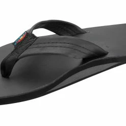 Best Sale ✔️ Rainbow 🩴 Sandals Rainbow Men's Single Layer Classic Leather 1" Strap Black 💯