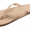 Deals 👏 Rainbow 🩴 Sandals Rainbow 👩 Women's Single Layer Premier Leather Narrow Strap Sierra Brown 😉