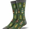 Wholesale ⌛ Socksmith Men's 99 Bottles 🧦 Socks - Green Heather 😍