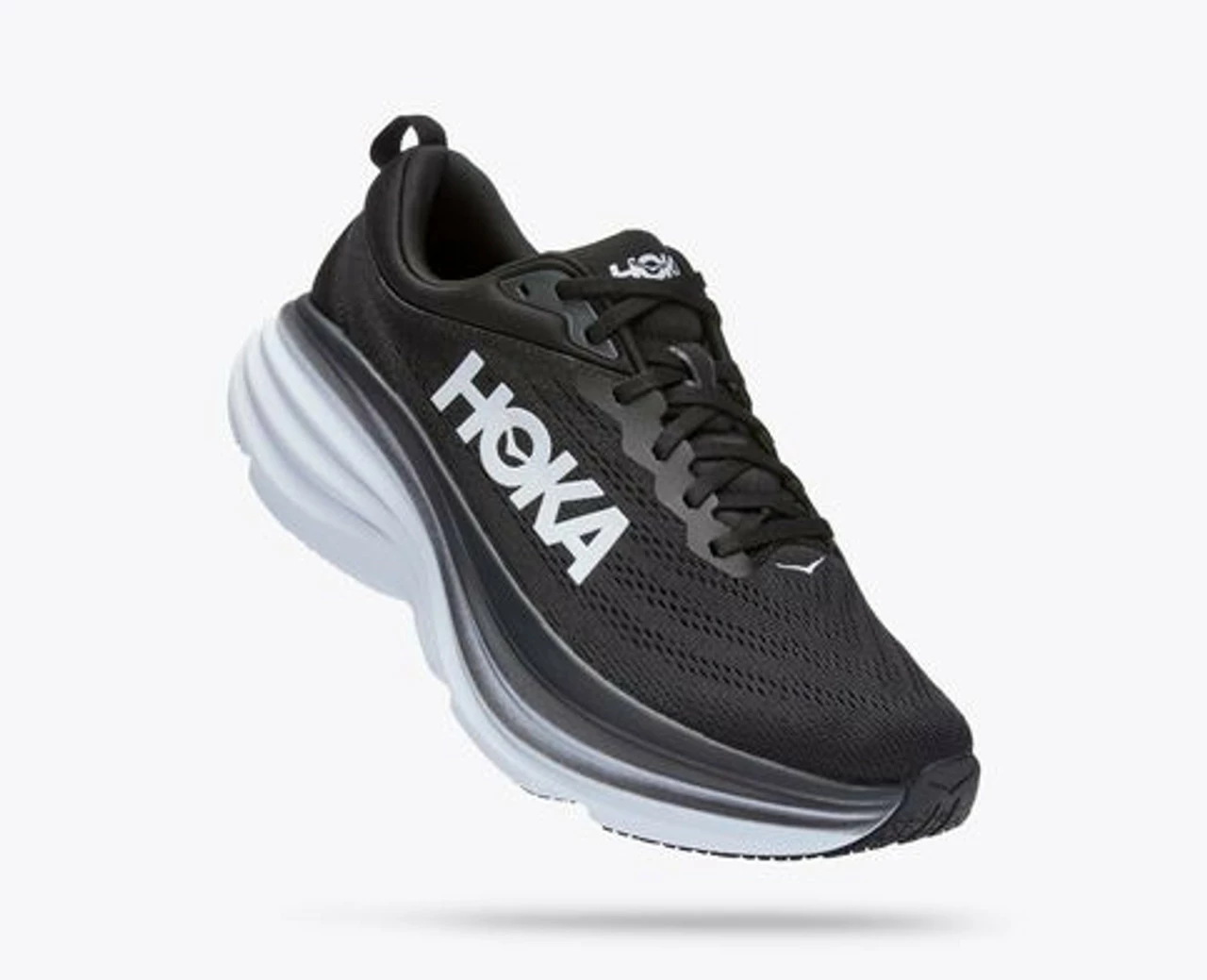 Deals โญ Hoka Men's Bondi 8 Wide Running ๐ Shoe Black/White ๐ - Image 2