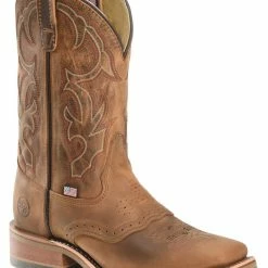 Best Pirce 😀 Double H Men's ICE Roper Western Work 🥾 Boots - Wide Square Toe - Light Brown 🌟