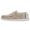 Cheapest 👍 Hey Dude Mens' Wally Linen Natural Khaki 👞 Shoes 🎉