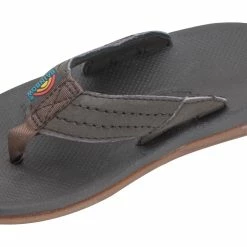 New 🧨 Rainbow 🩴 Sandals Rainbow The Kids Cape Dark Brown Flip Flops 👍