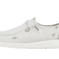 Promo 🎁 Hey Dude 👩 Womens' Wendy Flora Lily White 👟 Shoes ⌛