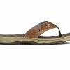 Best Sale ❤️ Sperry Topsider Sperry Men's Baitfish Flip-Flops - Tan Leather 🥰