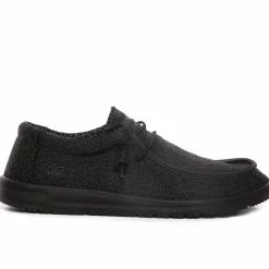 Hot Sale ❤️ Hey Dude Men's Wally Sox Micro Total Black 🔔