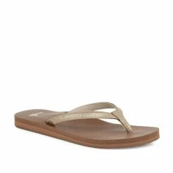 Flash Sale 😍 Sanuk 👩 Women's Yoga Joy Shimmer Metallic 🩴 Sandals 💯