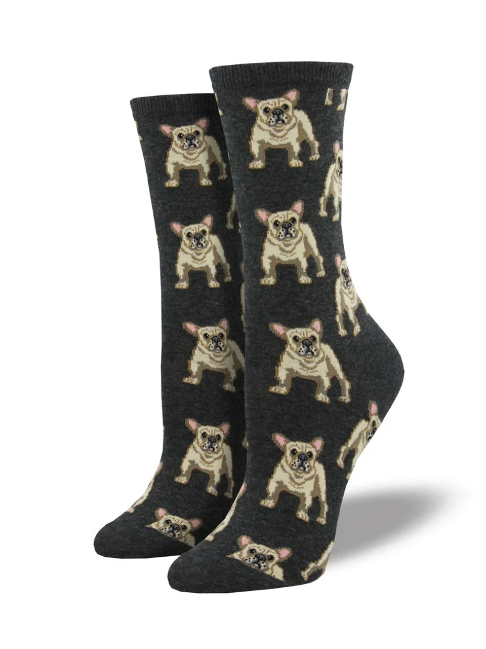 Hot Sale ๐ Socksmith ๐ฉ Women's Frenchie ๐งฆ Socks - Charcoal Heather โ