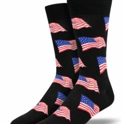 Best Pirce ⌛ Socksmith Men's Old Glory 🧦 Socks - Black 🎉