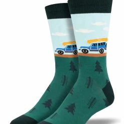 Discount ⭐ Socksmith Men's Happy Camper 🧦 Socks - Blue 🤩