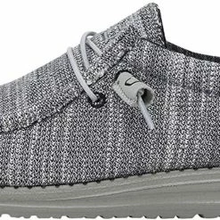 Best Pirce ✔️ Hey Dude Mens' Wally Stretch 👞 Shoes - Platinum Mix 👏