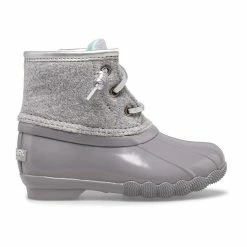 Coupon 🤩 Stride Rite Sperry Kids' Saltwater Boot Grey 🎁