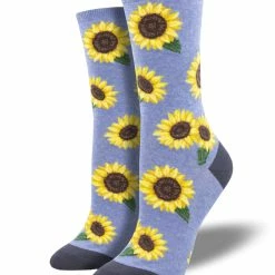 Best Sale 🤩 Socksmith 👩 Women's More Blooming 🧦 Socks - Blue Heather 🛒