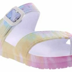Best deal 😉 Northside Girl's Reva Rainbow 🩴 Sandal- Pink/White 🔥