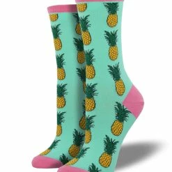 Outlet 🎁 Socksmith 👩 Women's Pineapple 🧦 Socks - Wintergreen ✔️