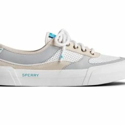 Best Pirce 🤩 Sperry Topsider Sperry 👩 Women's Soletide 👟 Sneaker - WHITE/GRAY 🔔