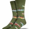 Discount ✔️ Socksmith Men's Trout 🧦 Socks - Parrot Green 😉