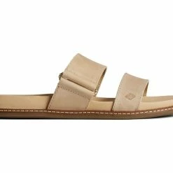 Promo 💯 Sperry Topsider Sperry 👩 Women's Waveside PLUSHWAVE Slide 🩴 Sandal - Tan 👍